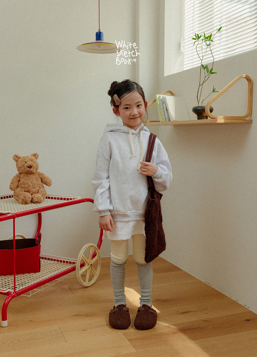 New Ribbed Contrast Leggings-white sketch book-47