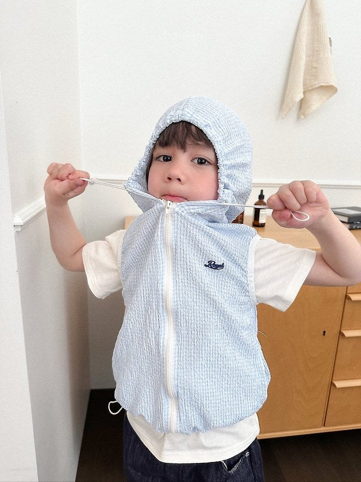 Milky hood vest-digreen-46