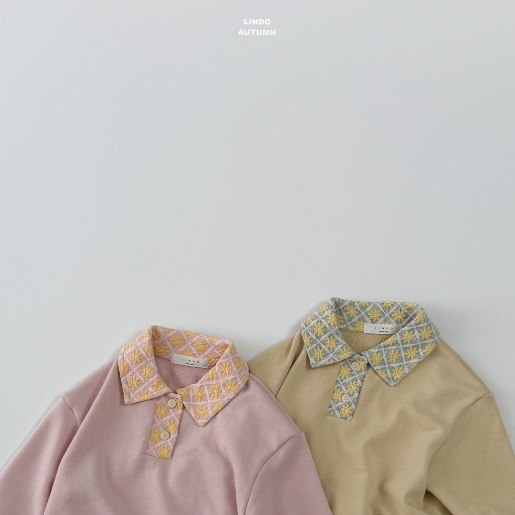 Floral Collar Sweatshirt-LINDO-21