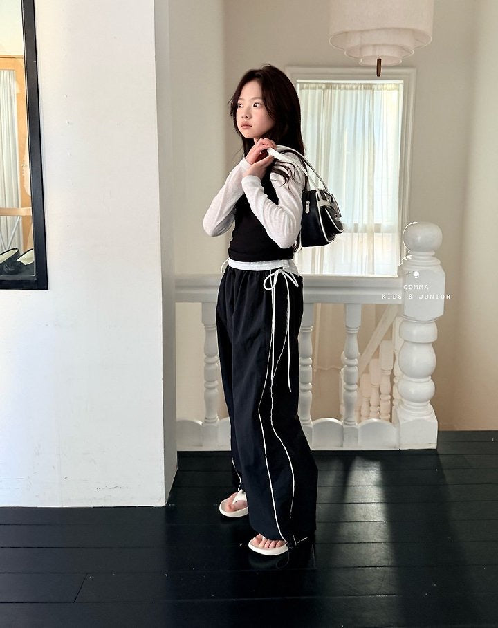 double line nylon pants-comma-8