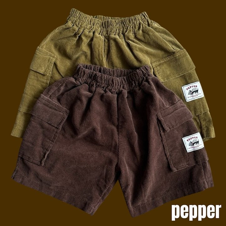Cocoball Corduroy Bermuda Pants-pepper-3