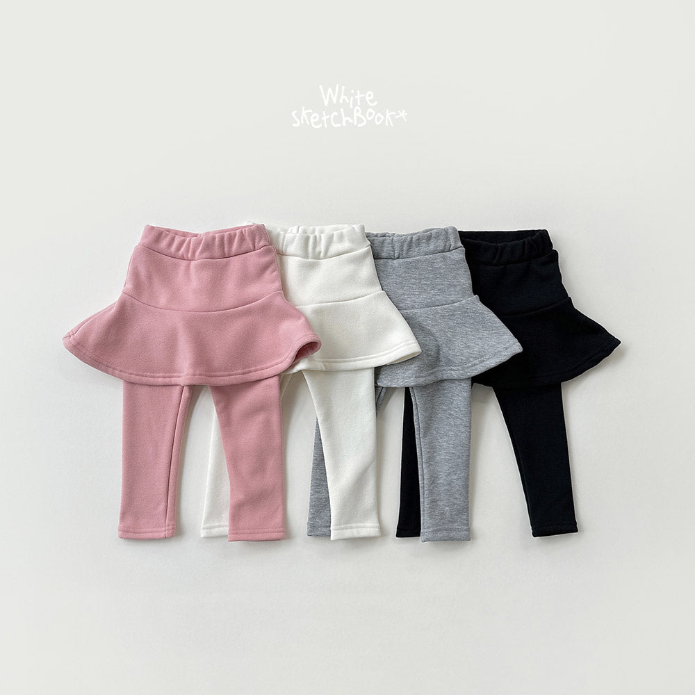 Mink Skirt Leggings-White Sketch Book-48