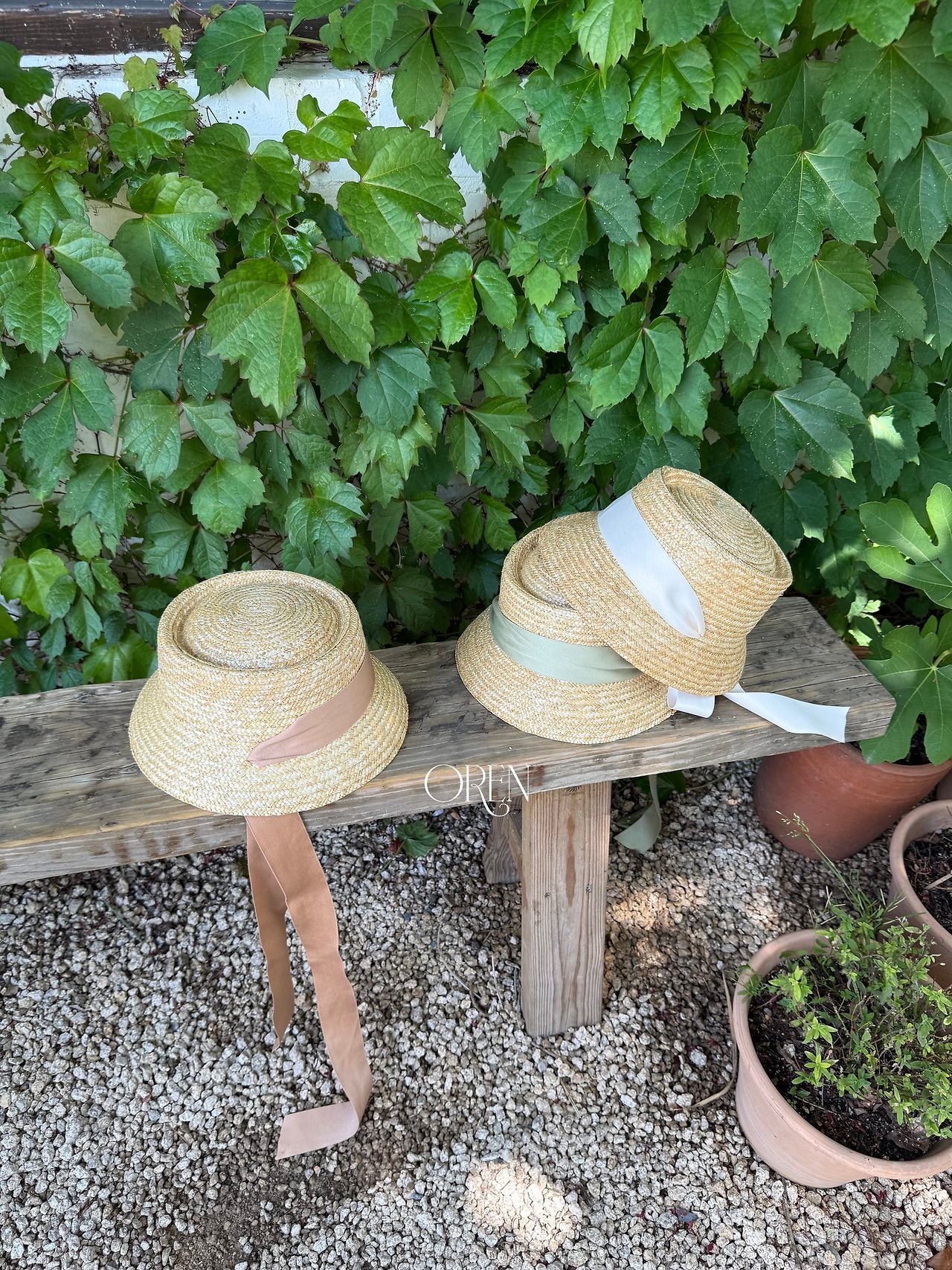 Chouette Ribbon Straw Hat-OREN-4-7