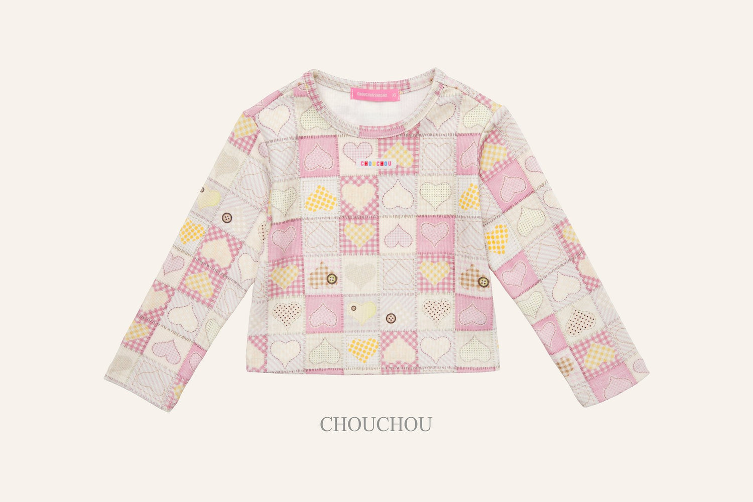 Heart Patchwork Tee-chouchoushasha-5