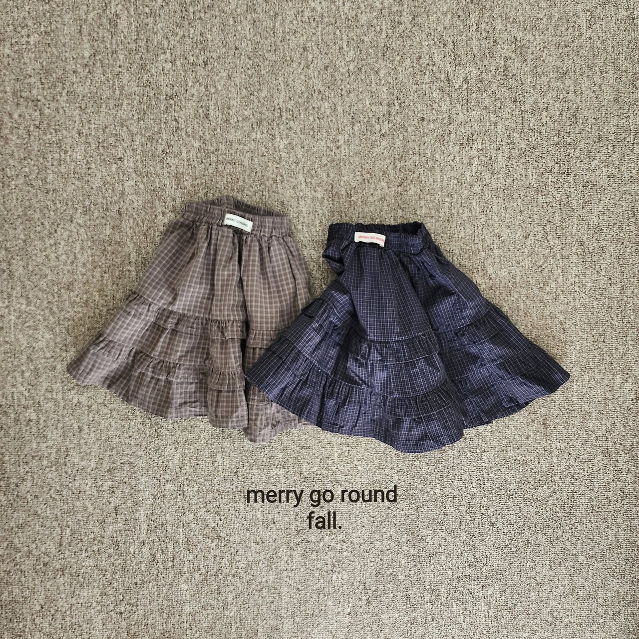 Check Ruffle Skirt-merry go round-5