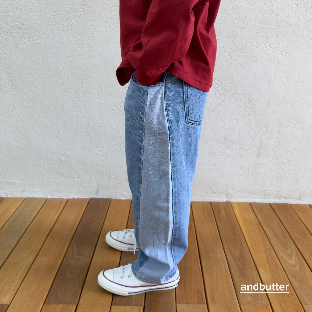 Curved Denim Pants-and butter-2