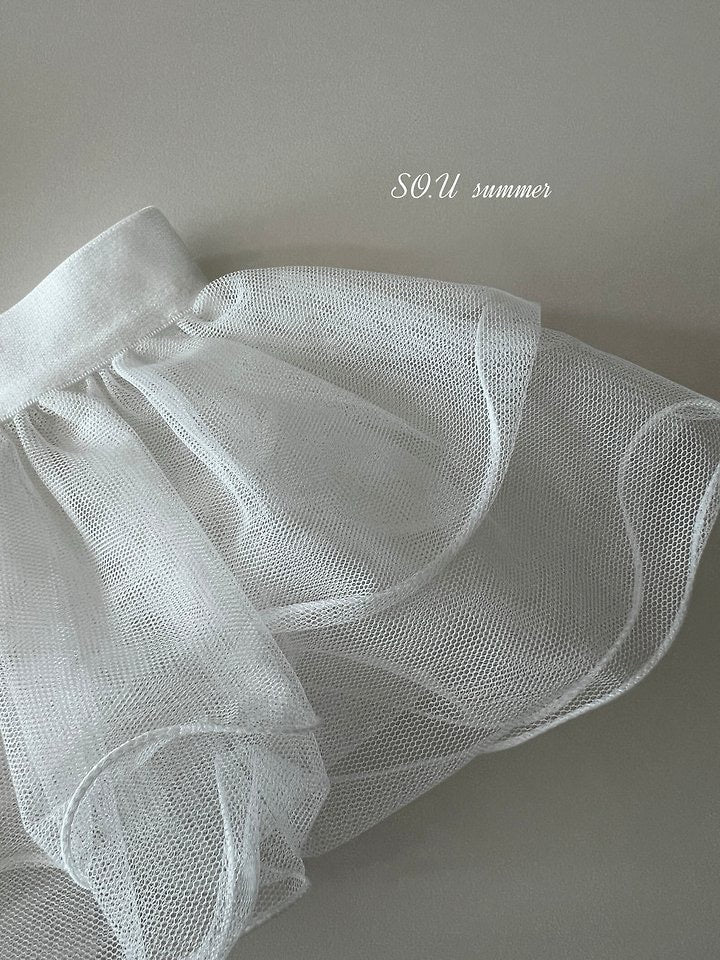 2-tier tulle band skirt-SO.U-8
