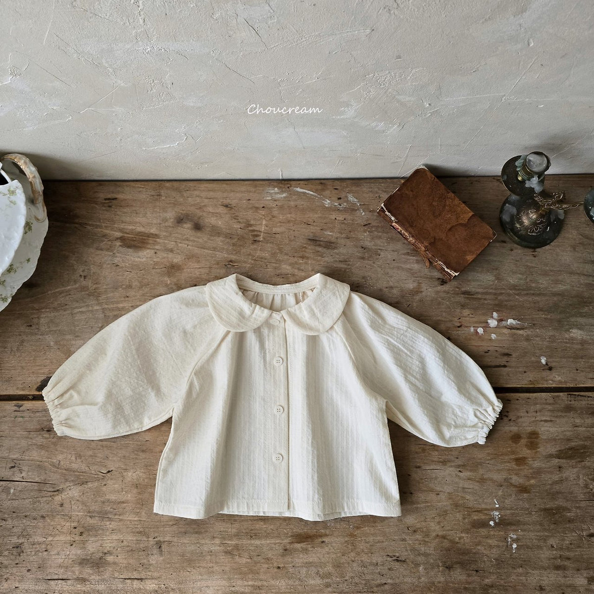 Rounded Collar Blouse (Autumn)-CHOUCREAM-25