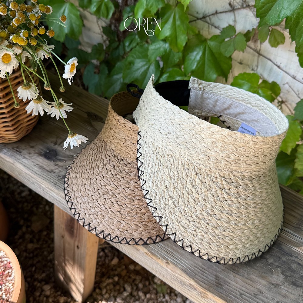 Petit Chou Raffia Sun Cap-OREN-4-4
