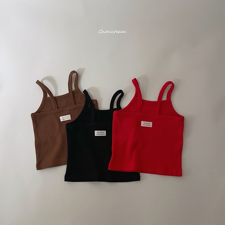 V Rib Sleeveless T-shirt-choucream-28
