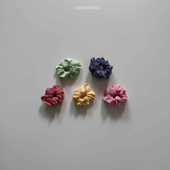 Check Mini Hair Scrunchie-and butter-4