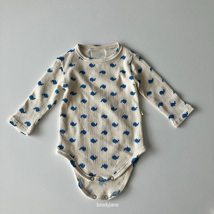 ｜即納｜●blue whale long bodysuits /brodyjane-a053