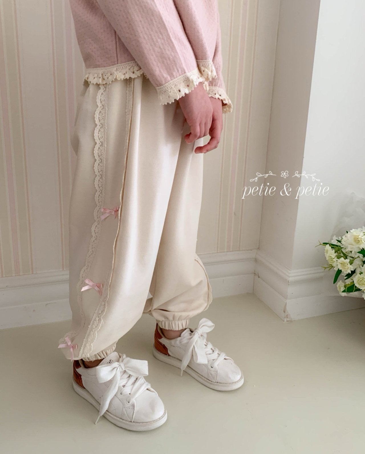 Double Lace Jogger Pants-petit petit-46