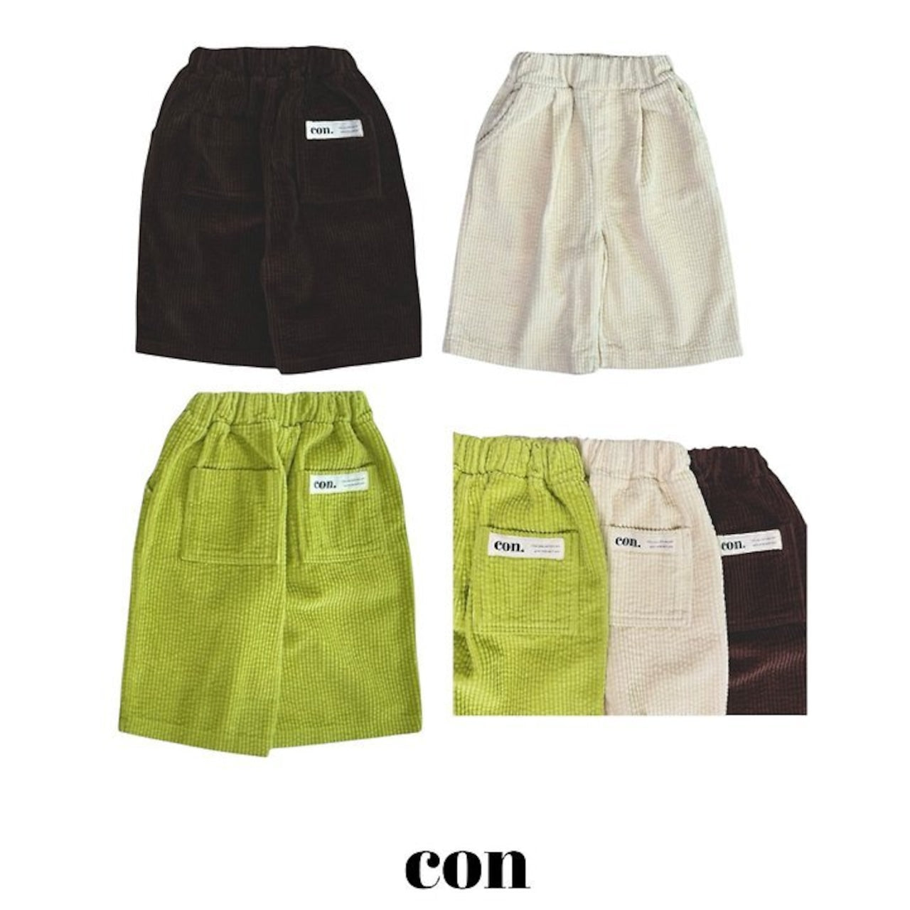 Fluffy corduroy pants -con8