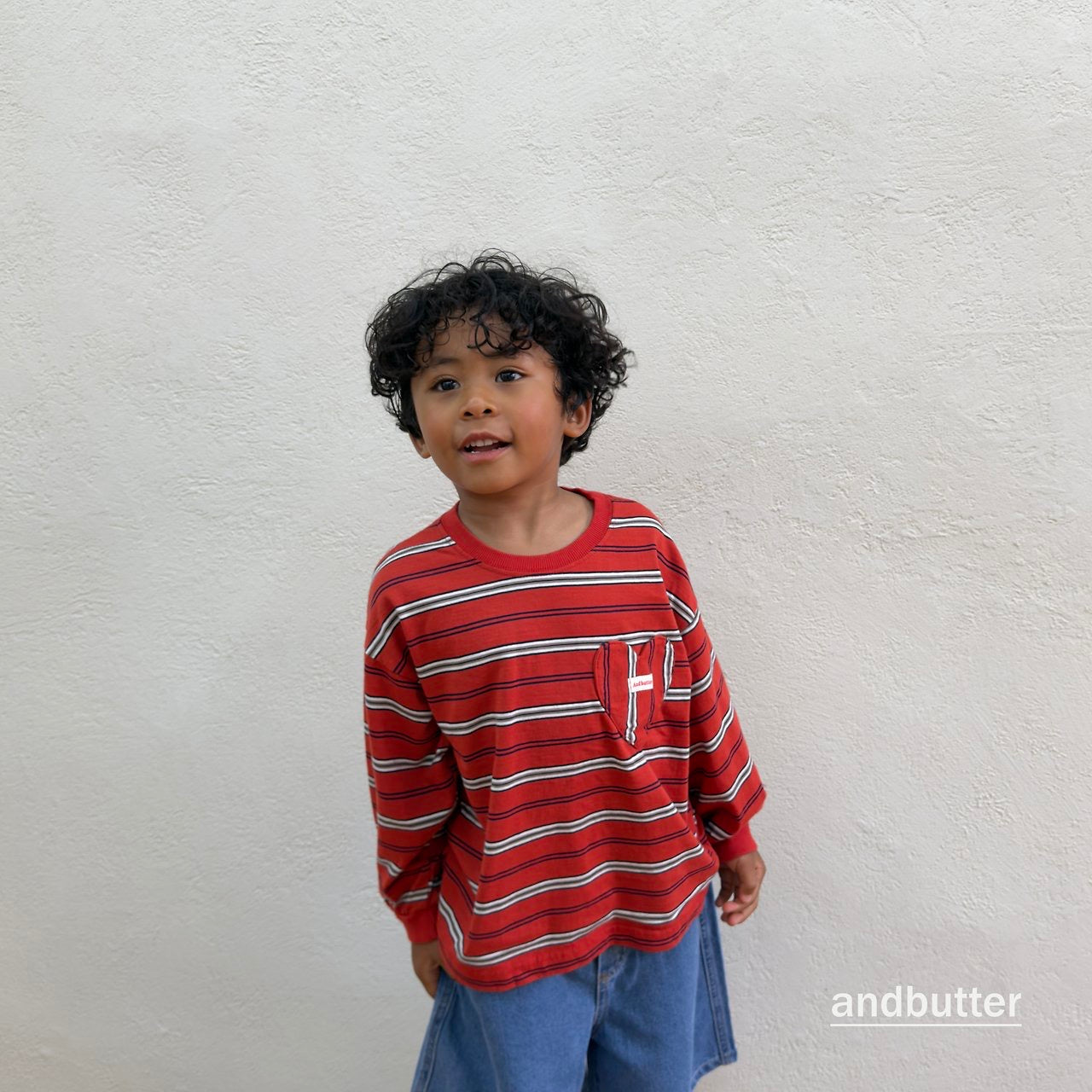 Heart Pocket Stripe T-Shirt-and butter-9