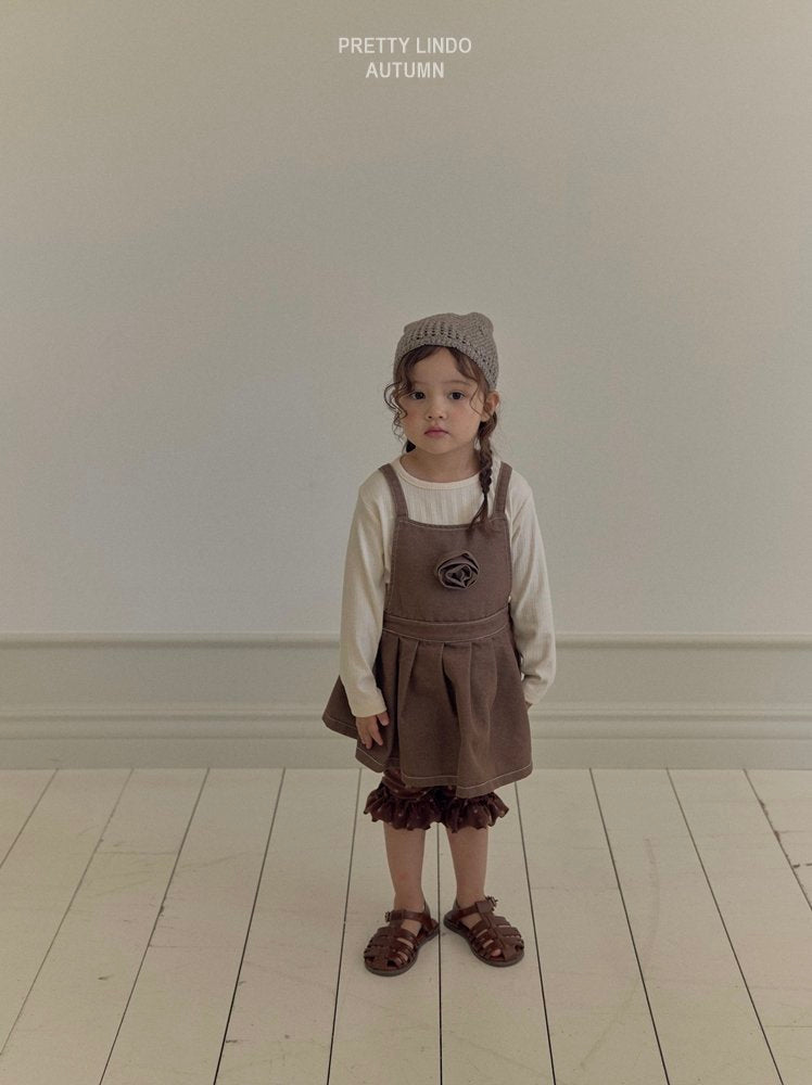 Twill Suspender Dress-LINDO-22