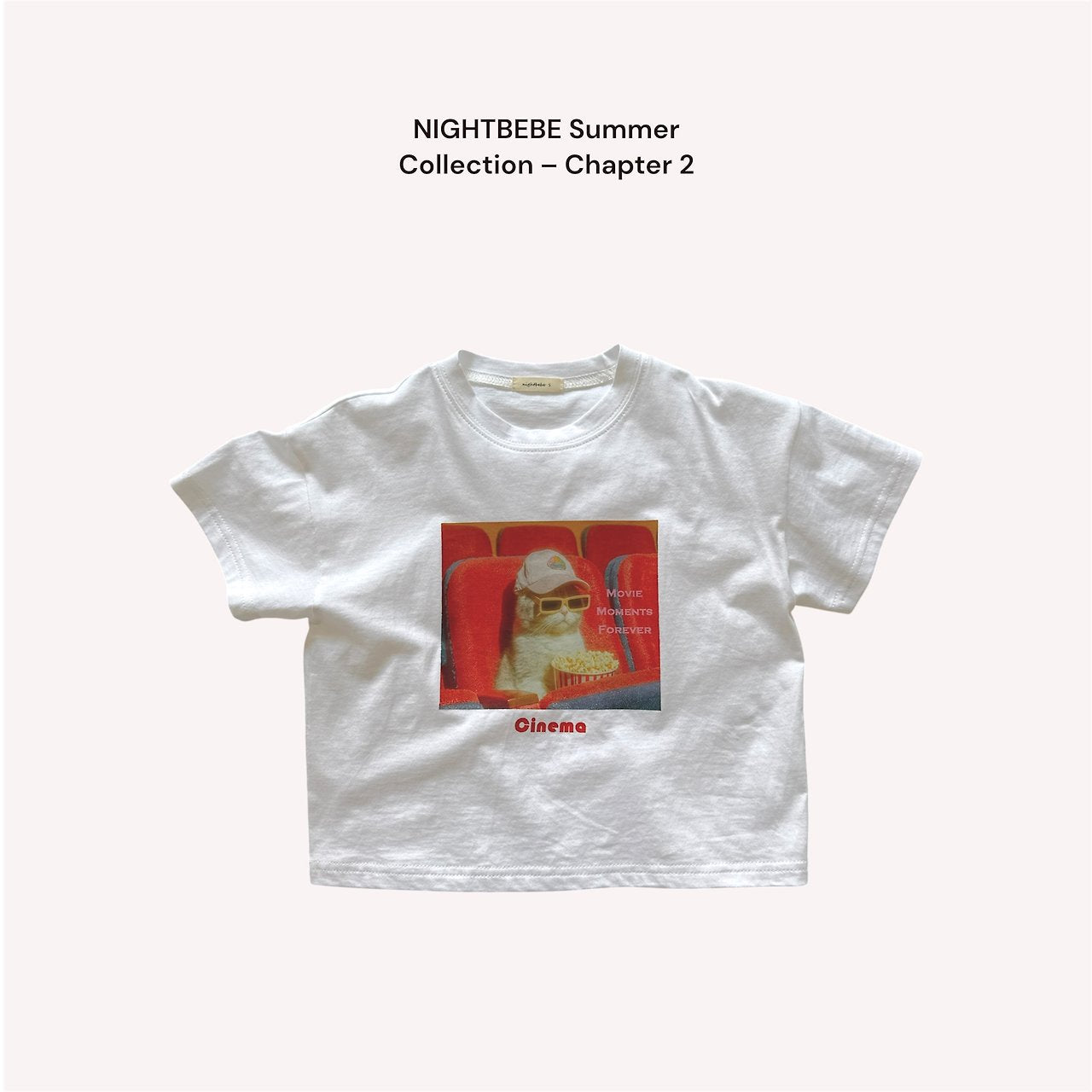 Movie Cat Short Sleeve Tee-nightbebe-2-004