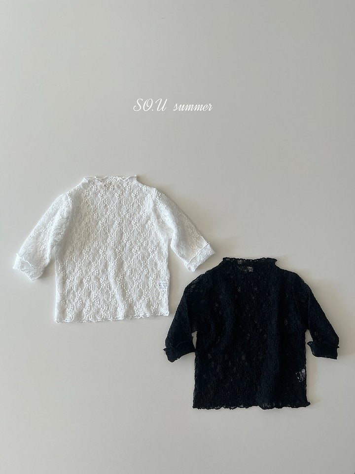 lace frill t-shirt-SO.U-33