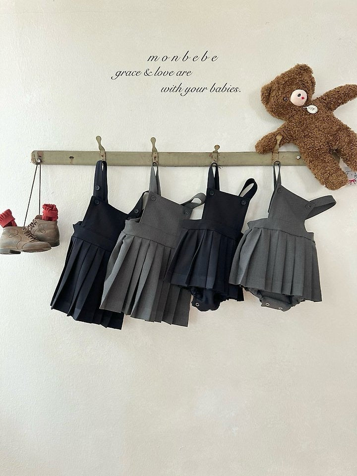 Louis Pleated Suspender Skirt-monbebe-9