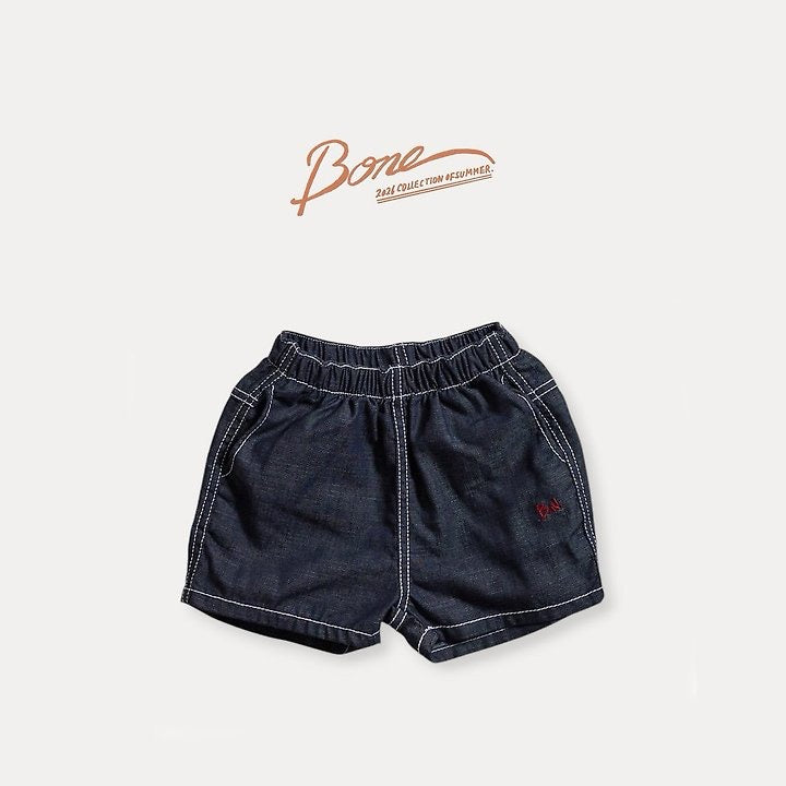 Stitch Non-Fade Denim Shorts/ boneoune - 22