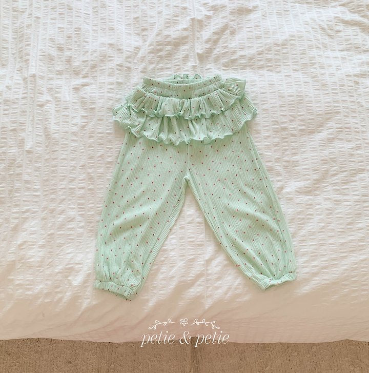 Dot Pleats Tiered Pants - petit & petit - 29