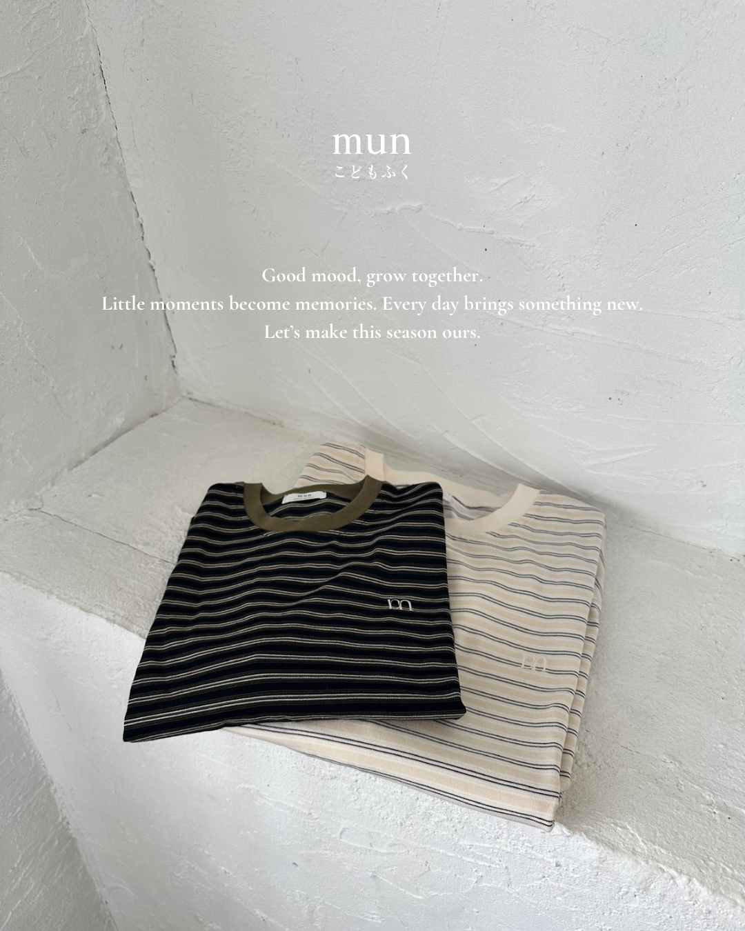 （26 aw Original）border loose T / mun kodomofuku