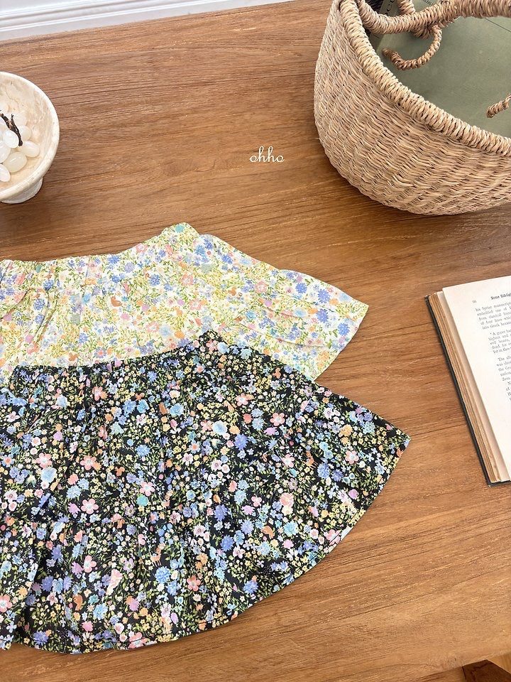 Floral Shirring Pants-ohho-11