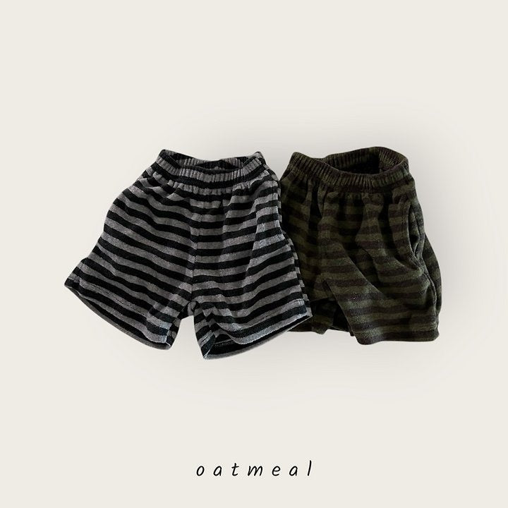 Towel Stripe Shorts - oatmeal - 13