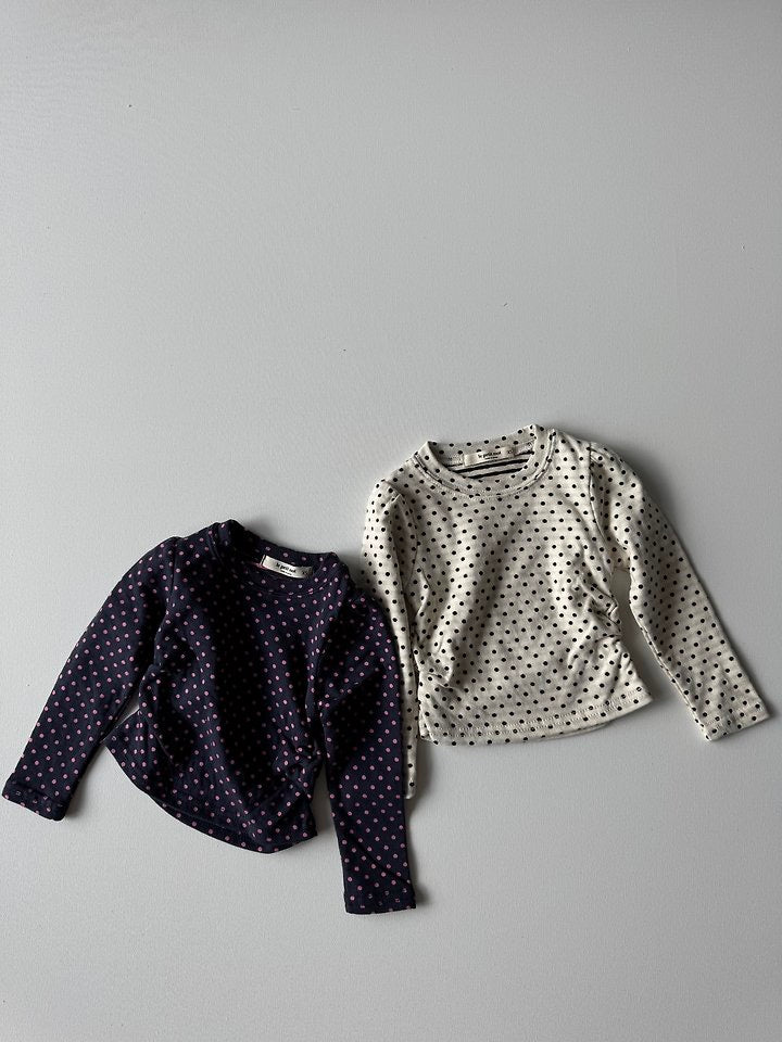 Dot Shirred T-Shirt-lepetitmot-3