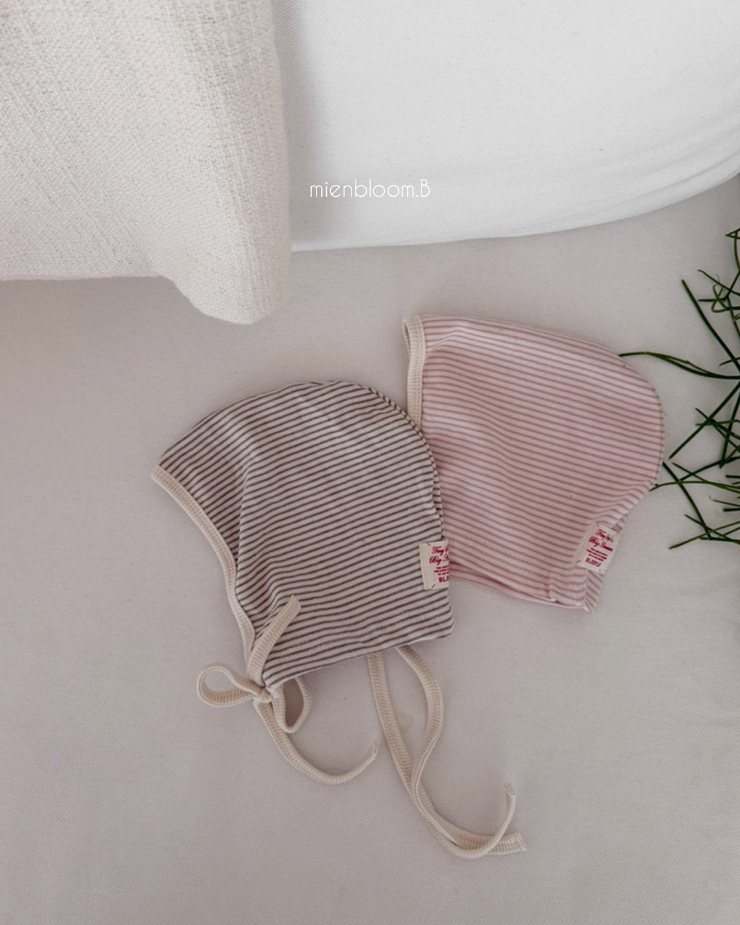 Natural Stripe Bonnet-mienbloom.B-6
