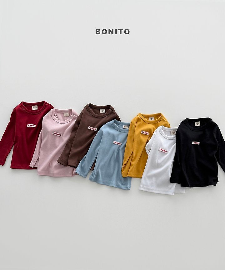 Color Ribbed Tee - BONITO - 056
