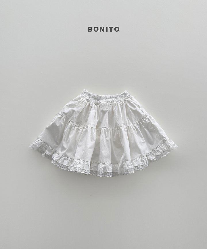 Lace Layered Shorts Skirt - BONITO - 015