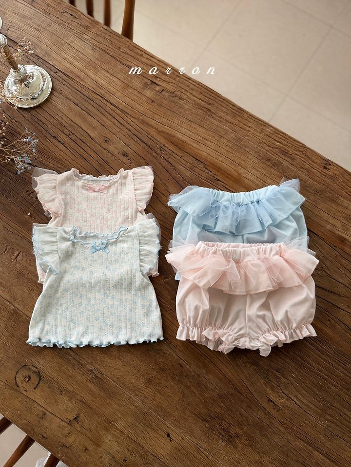 bebe frill set-marron-46