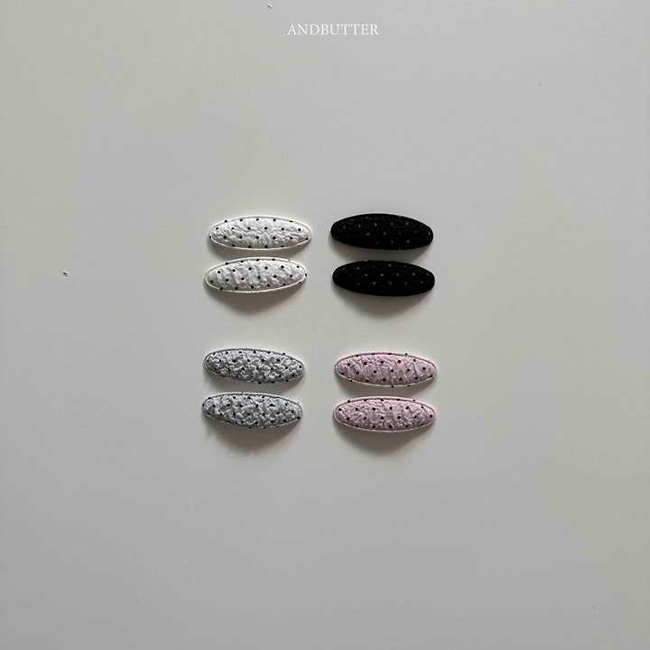Rustling Dot Hair Pin-and butter-1