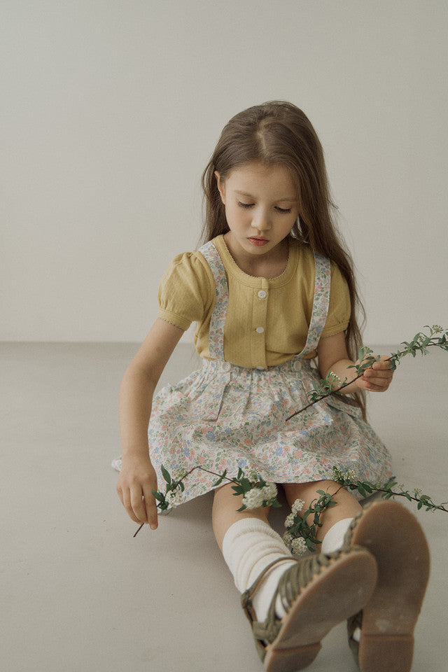 ｜即納｜Judy flare skirt (flower)-inne