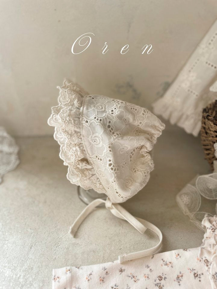 Brillante Double lace bonnet - OREN / 3-6