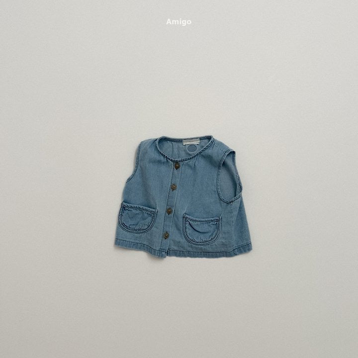 Rounded Denim Vest-amigo-9
