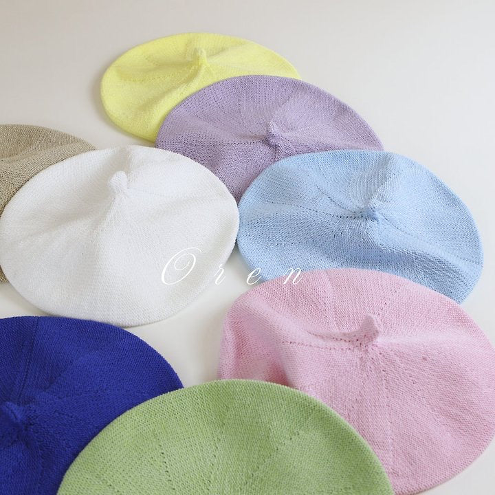 spandex knit beret - OREN / 3-3
