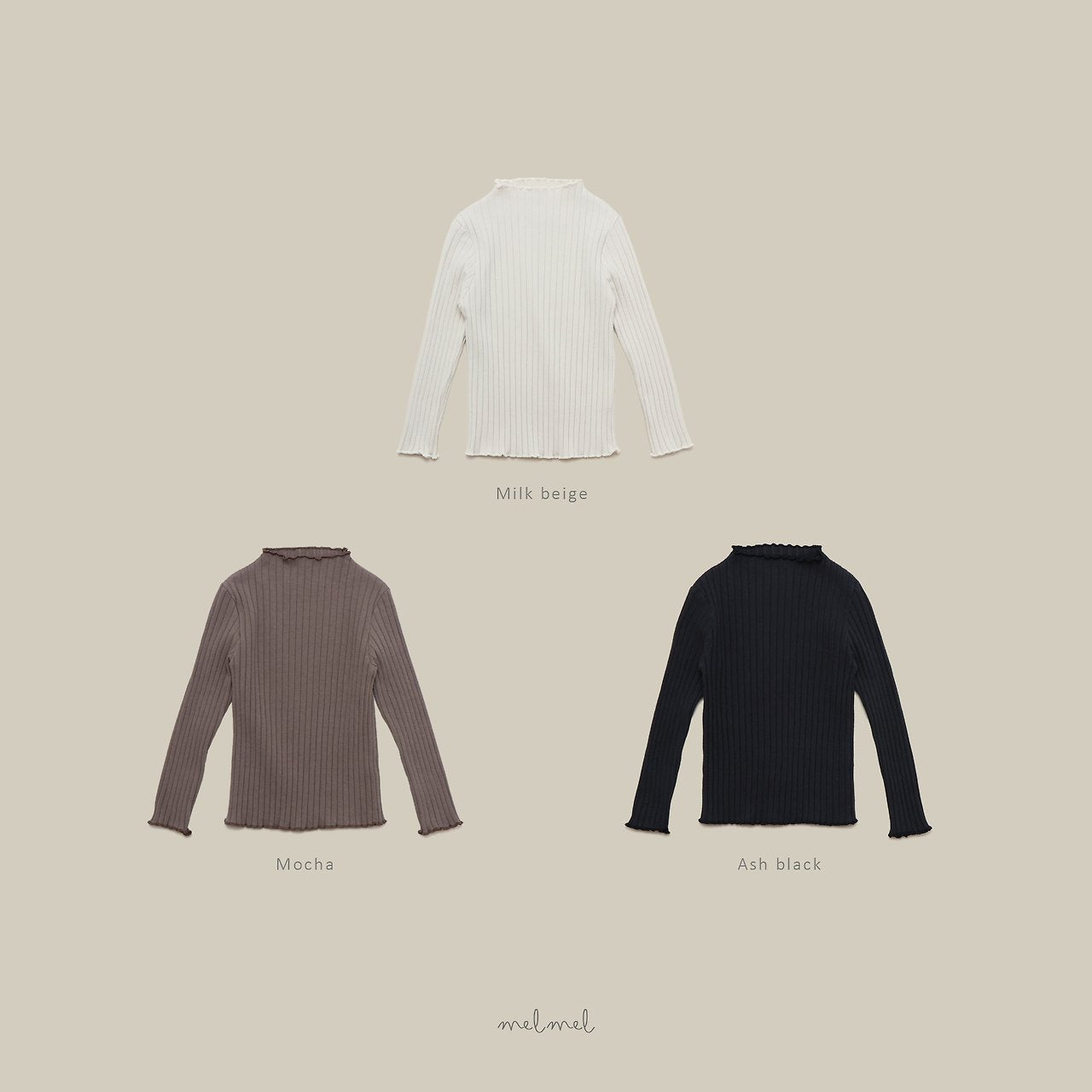 Mock Neck Rib Tee-melmel-34