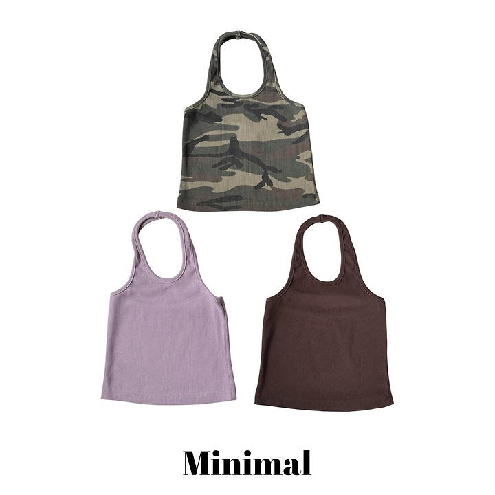 Ribbed Halter Tank-Minimal-9
