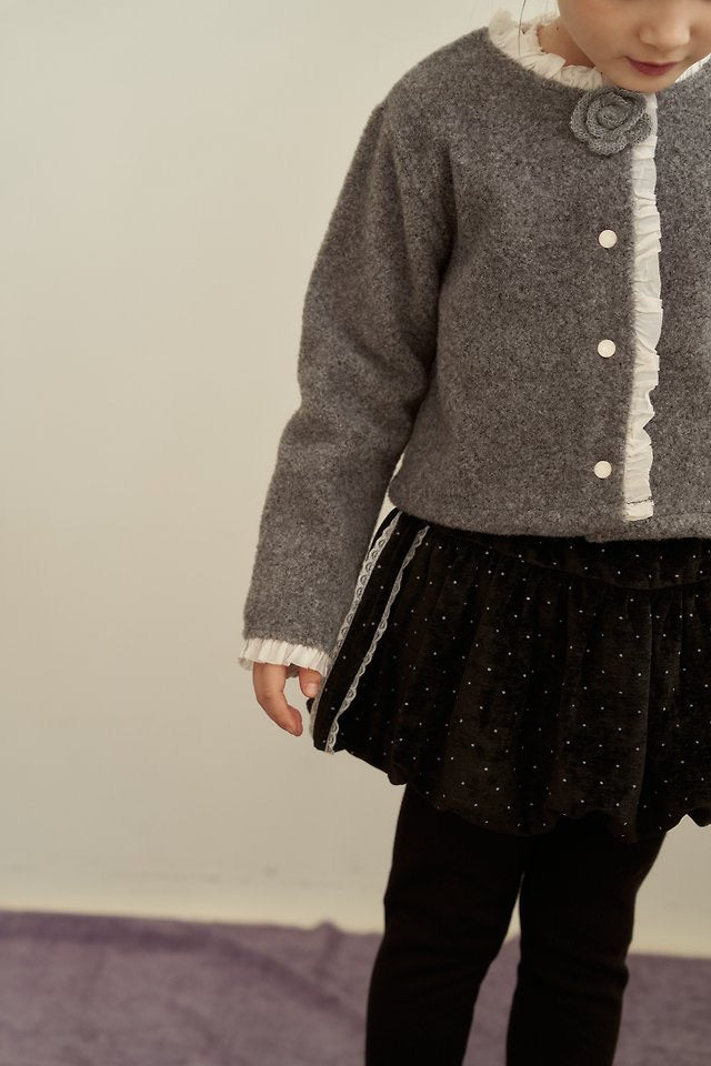 Balloon Skirt Leggings Set Black Dot-momoann-31