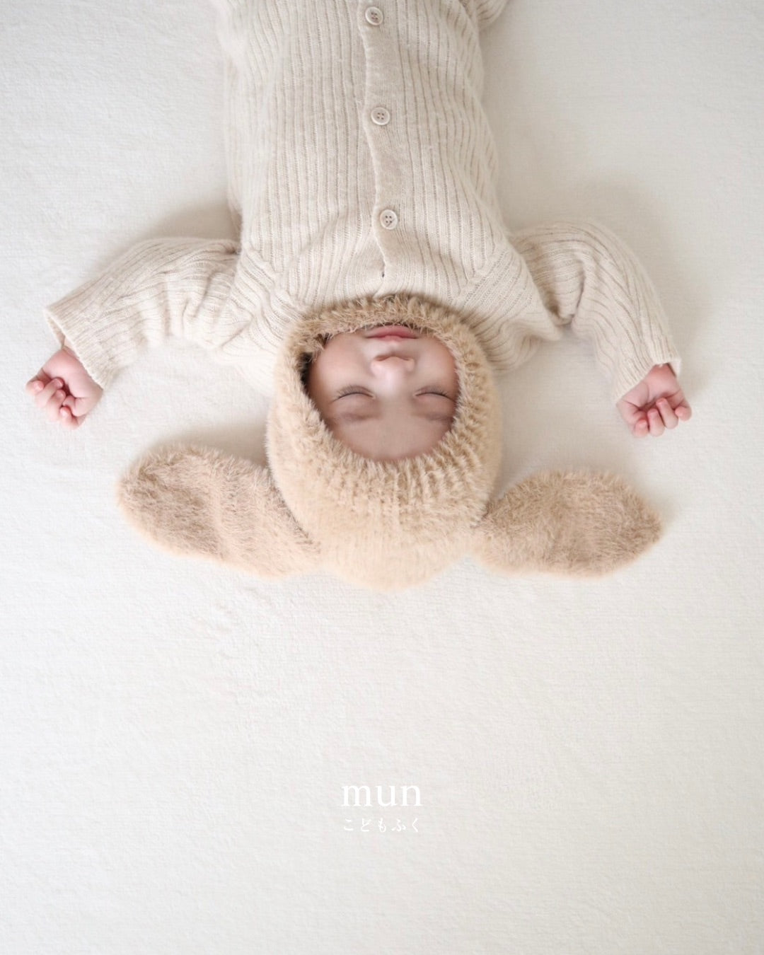 【在庫限り】rabbit fluffy bonnet / mun kodomofuku
