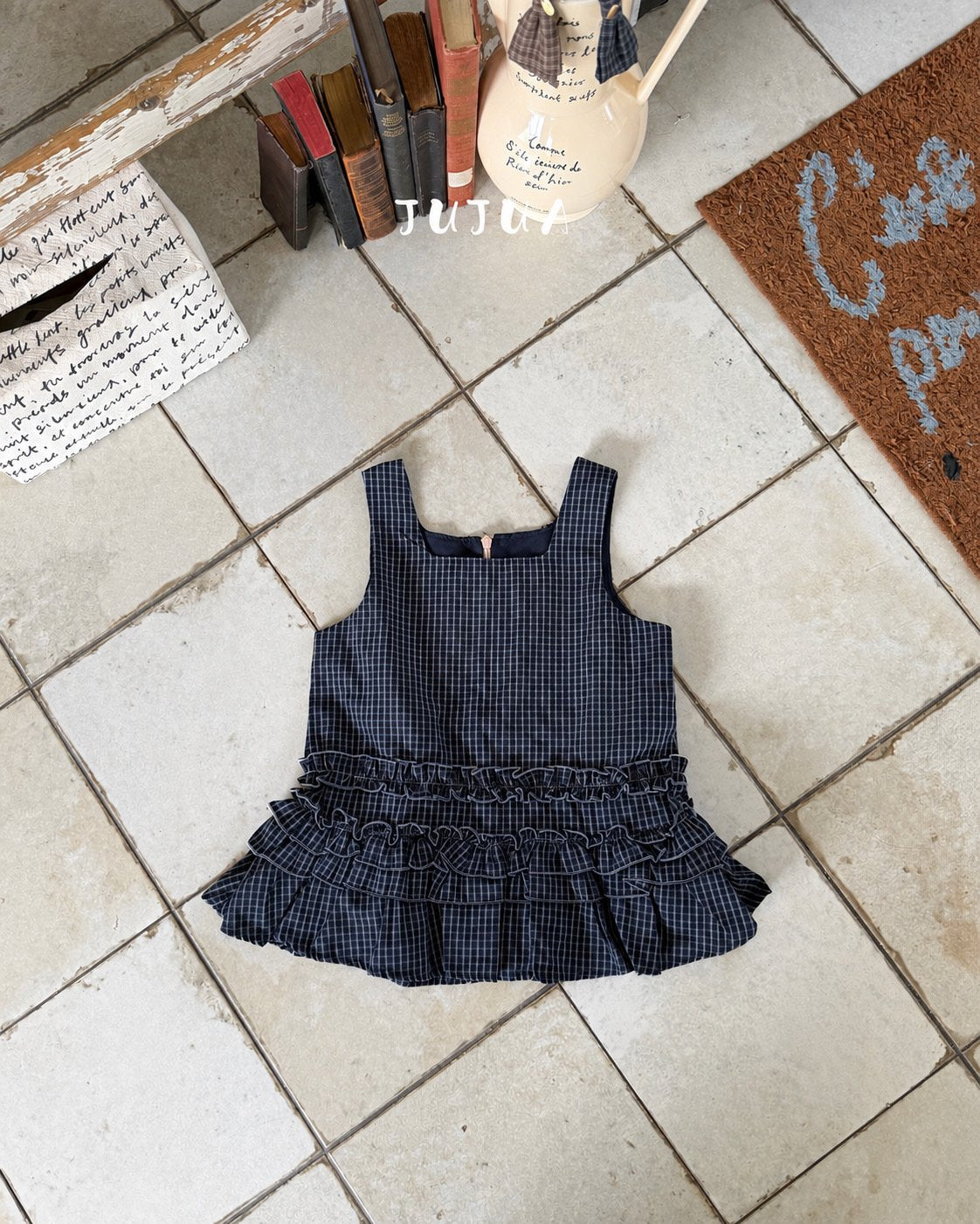 Frill Check Dress-jujua-5