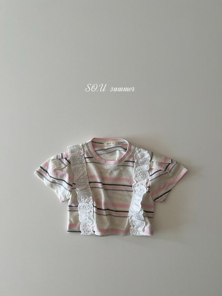 popcorn lace puff t-shirt-SO.U-23