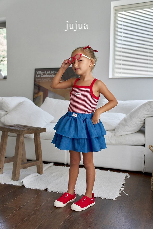 striped sleeveless t shirt -jujua-16