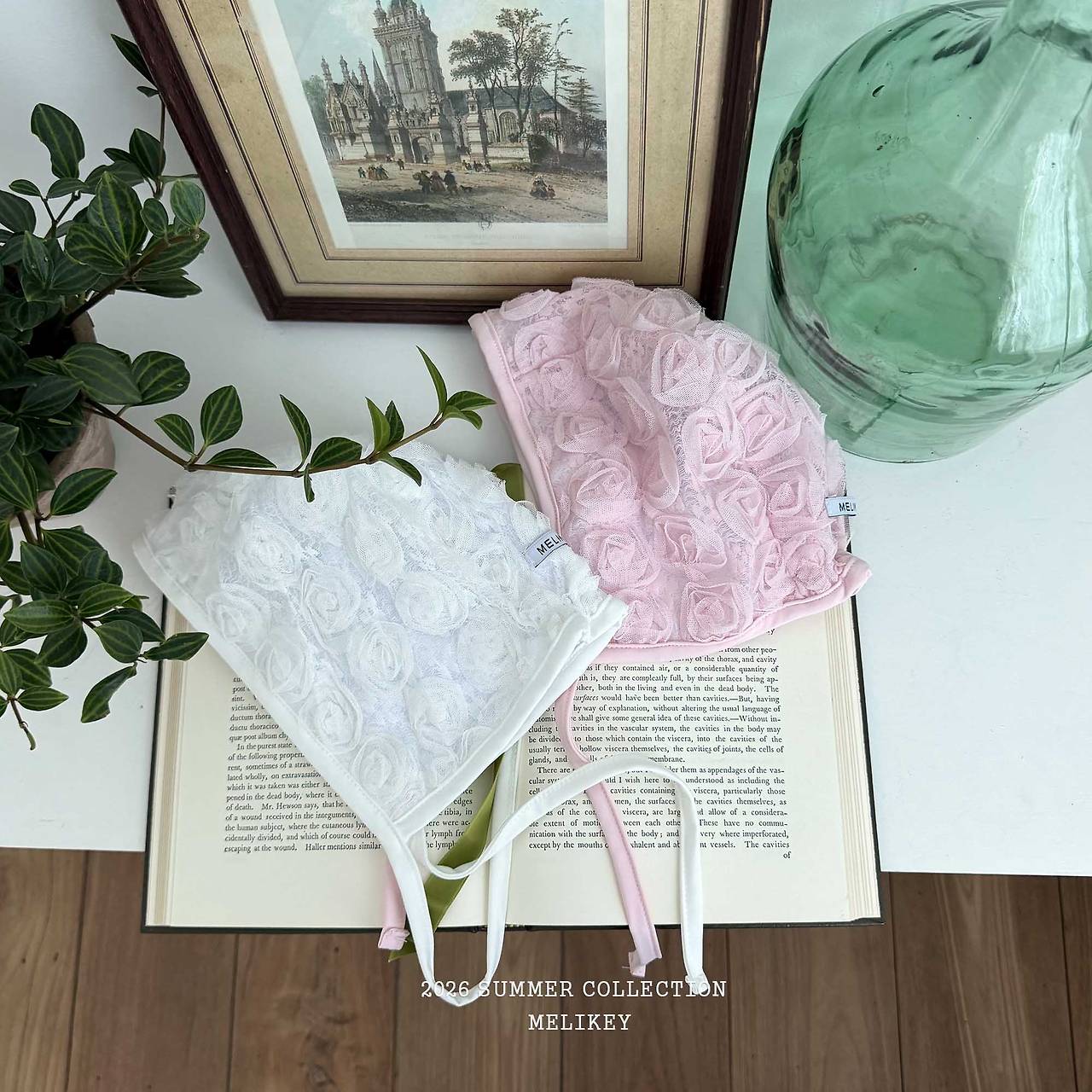Rose Lace Swim Cap-Melikey-2-23