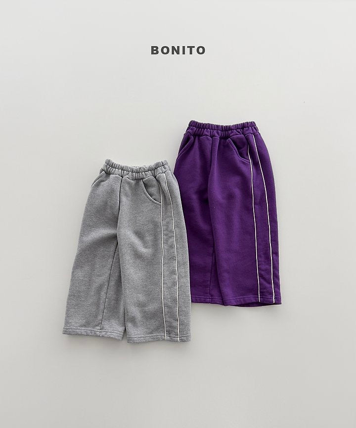 Side Stripe Wide Pants - BONITO - 027