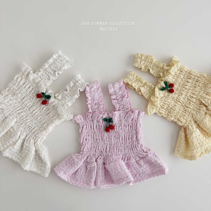 Cherry Tucking Blouse-melikey-55