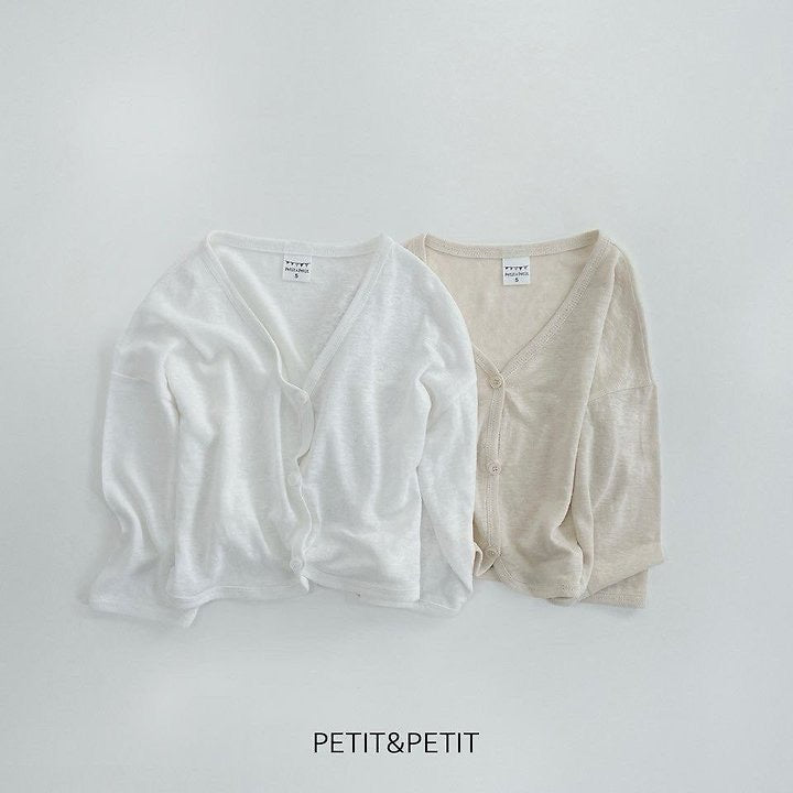 Linen Cardigan - petit & petit - 44