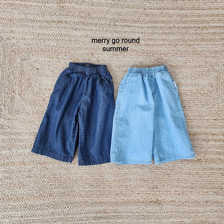 denim wide Pants / merry go round -38